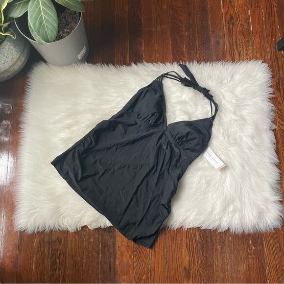Black Maternity Tankini Swim Top Size Medium NWT - Picture 1 of 3